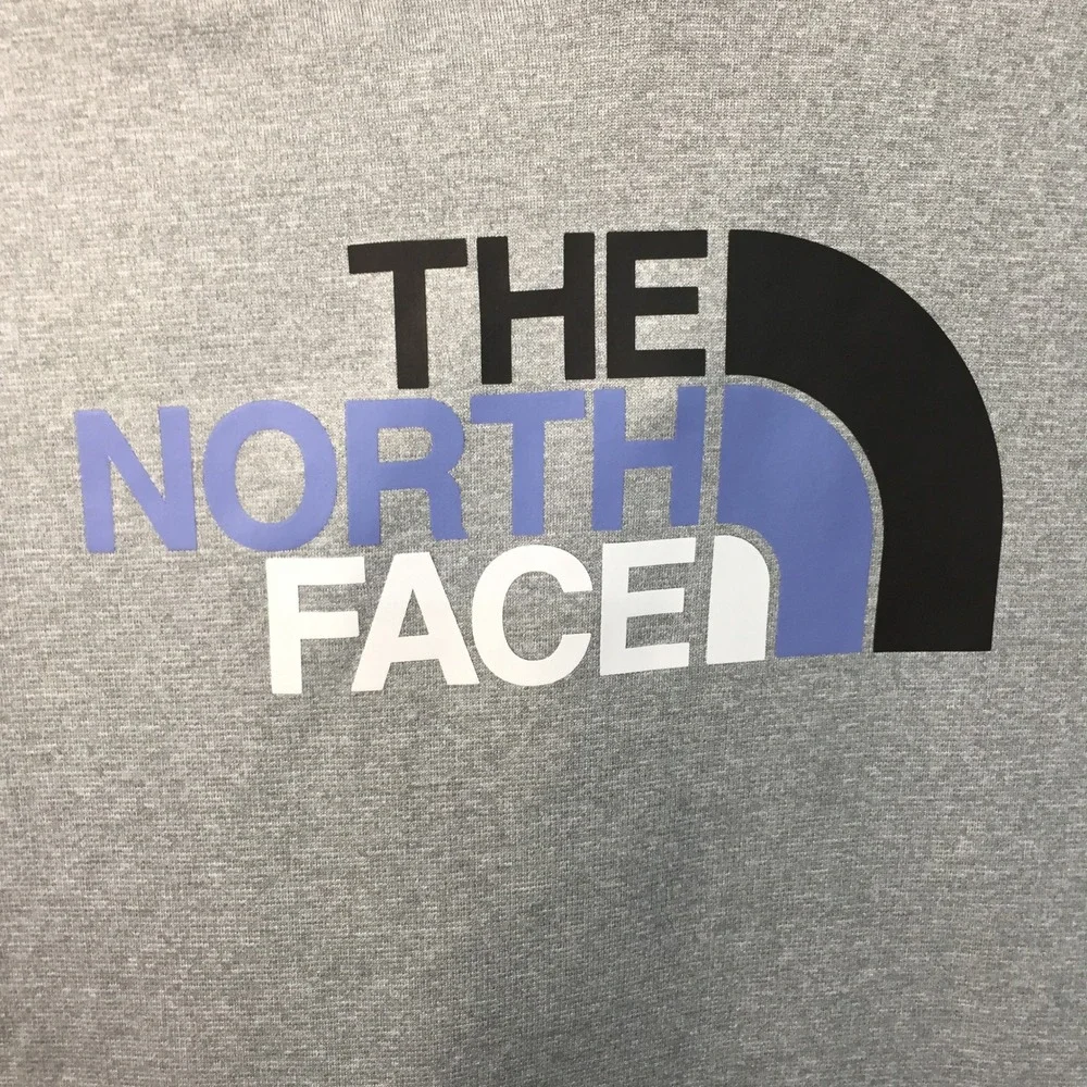 The North Face Mens XL Half Dome Pullover Hoodie Gray Logo‎ Fleece